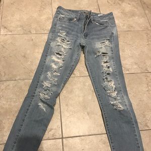 Size 8 distressed ae hi rise jegging